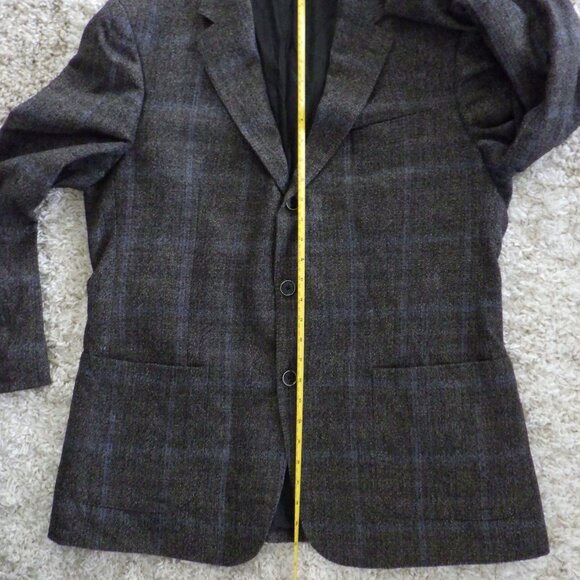 Joseph Abboud Heritage Men's Blazer Sport Coat Size 42 Regular Brown Plaid Wool - Picture 12 of 12